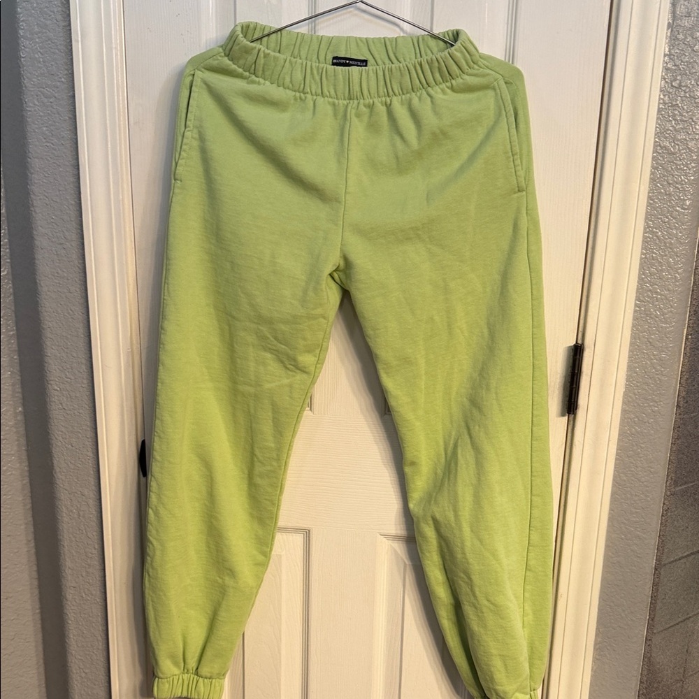 Brandy Melville small Lime Green Jogger Pants